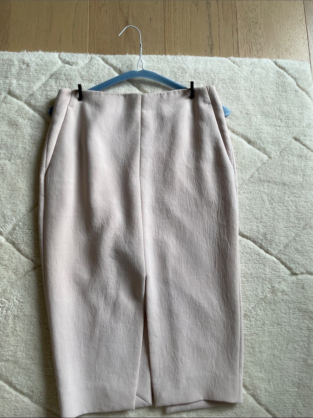 Babaton Blush Pink Tailored Pencil Skirt